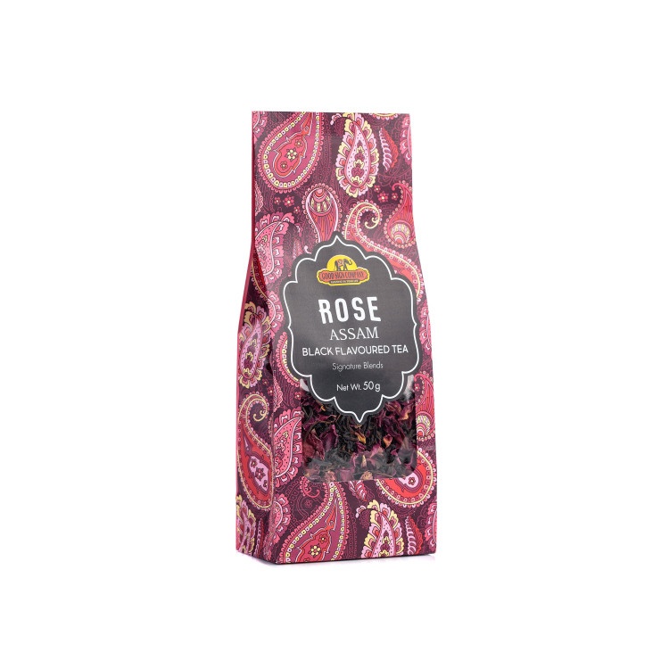 Melnā tēja ar rozes ziedlapiņām ROSE, 50g 